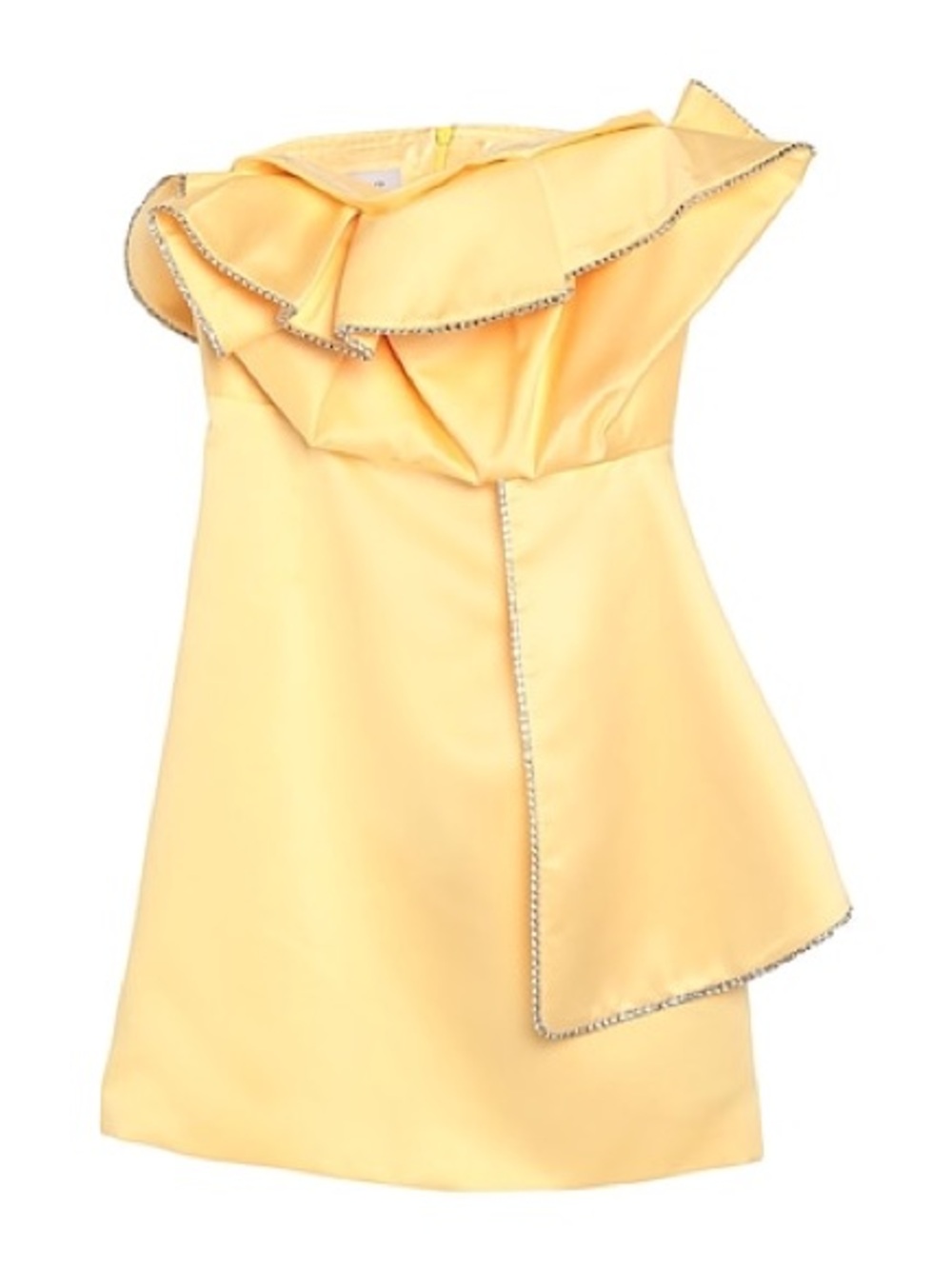 cinqrue yellow mini strapless dress